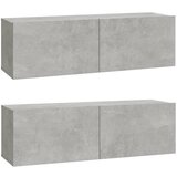 Furnova TV omarica 2 kosa betonsko siva 100x30x30 cm konstruiran les, (21924571) | Shoptok.si