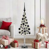  Božićno drvce s 150 LED svjetlima Bijelo 120 cm PE i čelik | shoptok.hr