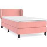 Box spring krevet s madracem ružičasti 90x200 cm baršunasti | shoptok.hr