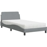vidaXL Krevet s madracem svjetlosivi 100x200 cm od tkanine | shoptok.hr