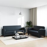  2-dijelni set sofa od umjetne kože crni | shoptok.hr