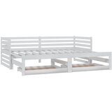  Dnevni ležaj na izvlačenje 2 x (90 x 200) cm bijeli od borovine | Eponuda.ba