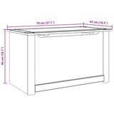 vidaXL Skrinja s pokrovom Panama 79x42x46 cm trdna borovina | Shoptok.si