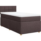 vidaXL Krevet s oprugama i madracem tamnosmeđi 100 x 200 cm od tkanine | shoptok.hr