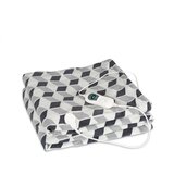 Klarstein Dr. Watson XXL, grelna odeja, 120 W, 200 x 180 cm, coral fleece, siva, kocke | Shoptok.si