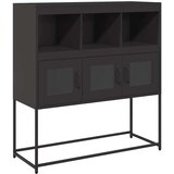 vidaXL Komoda crna 100,5 x 39 x 107 cm od hladno valjanog čelika | shoptok.hr
