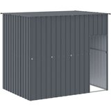  Kućica za pse s igralištem antracit 214 x 457 x 181 cm čelična | shoptok.hr