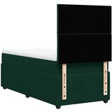 Box spring krevet s madracem tamnozeleni 90x190 cm baršunasti | shoptok.hr
