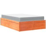 Krevet s madracem voštano smeđi 140x190 cm od masivne borovine | Eponuda.ba