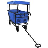  Sklopiva ručna kolica Crna 105 x 56.5 x 116 cm Oxford tkanina - Plava | shoptok.hr