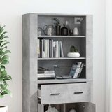  Visoka komoda siva betona od konstruiranog drva | shoptok.hr
