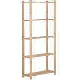  5-nadstropni regal s policami 80x28,5x170 cm trdna borovina | Shoptok.si