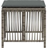  Vrtni stolci s jastucima 4 kom sivi 41x41x36 cm od poliratana | Eponuda.ba