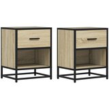  Noćni ormarići 2 kom boja hrasta 40x31x50 cm konstruirano drvo | shoptok.hr