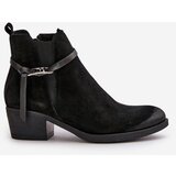 Zazoo 2326 Suede Women's Slip-On Boots Black | shoptok.hr