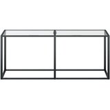 vidaXL Konzolna mizica prozorna 180x35x75,5 cm kaljeno steklo | Shoptok.si