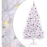  Umjetno božićno drvce s nogom Bijela 210 cm PVC i čelik | shoptok.hr