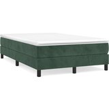vidaXL Box spring postelja z vzmetnico temno zelena 120x200 cm žamet, (20726714) Cene