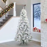 vidaXL Umetno Zložljivo Božično Drevo Zelena 240 cm PE in PVC | Shoptok.si