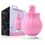 Martinella KLITORALNI STIMULATOR Rose With Licking Tongue - vibrator z jezičkom, 10 vibracij, oblika vrtnice, roža Cene