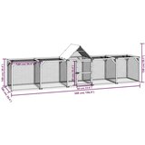 vidaXL Kokošnjak 500x100x150 cm impregnirana trdna borovina | Shoptok.si