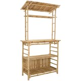Vanjski bar stol s pohranom Prirodna 110 x 50 x 210 cm Bambus | shoptok.hr