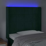  LED uzglavlje tamnozeleno 93x16x118/128 cm baršunasto - Tamnozelena 93 x 16 x 118/128 cm 1 | shoptok.hr