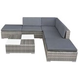  Vrtna garnitura z blazinami 6-delna poli ratan siva, (20598248) | Shoptok.si