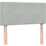 vidaXL Box spring postelja z vzmetnico svetlo siv 90x220 cm žamet | Shoptok.si