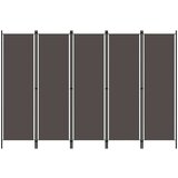 vidaXL Sobna pregrada s 5 panela antracit 250 x 180 cm | shoptok.hr