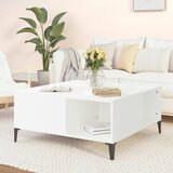 vidaXL Klubska mizica bela 80x80x36,5 cm inženirski les | Shoptok.si