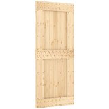  Drsna vrata s kompletom vodil 85x210 cm trdna borovina, (20999175) | Shoptok.si