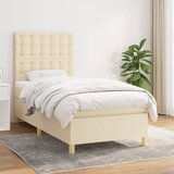 The Living Store Box spring postelja z vzmetnico krem 90x190 cm blago - Box Spring Postelja, (21503578) Cene