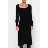 Trendyol Black Straight Sweetheart Neck Knitwear Dress | shoptok.hr