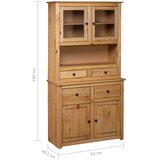  Visoka komoda od borovine 93 x 40,5 x 180 cm asortiman Panama | shoptok.hr