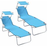  Ležaljka 2 pcs Svijetloplava 58 x 188 x 77cm Poliester | Eponuda.ba