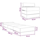 SOFA na razvlačenje Svjetlosiva 200 x 70 x 15 cm | shoptok.hr