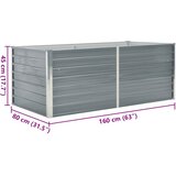  Povišena vrtna gredica 160 x 80 x 45 cm pocinčani čelik siva | shoptok.hr