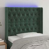  Posteljno vzglavje temno zeleno 93x16x118/128 cm žamet, (20951846) | Shoptok.si
