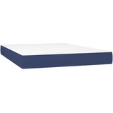 vidaXL Box spring postelja z vzmetnico moder 140x190 cm blago | Shoptok.si