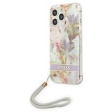 Guess Ohišje za Apple iPhone 13 Pro Flowers z najlonskim trakom, Lavanda, (21244277) Cene