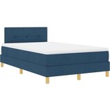 vidaXL Postelja s škatlo z vzmetnico modra 120x190 cm tkanina, (22082758) | Shoptok.si