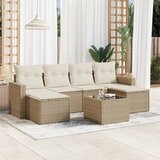 Maison Chic Seti vrtnega pohištva - Vrtna garnitura - Vrtni pohištvo set 7-delna z blazinami bež poli ratan, (21805816) | Shoptok.si