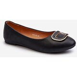 Boto Black Eco Leather Ballerinas with Decoration Enicoria | shoptok.hr