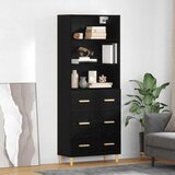  Highboard Crni hrast 69,5 x 32,5 x 180 cm Konstruirano drvo | shoptok.hr