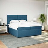 vidaXL Krevet s oprugama i madracem tamnoplavi 200x200 cm baršunasti | shoptok.hr