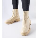 Gemre Beige insulated ankle boots with a zipper Baldo Cene