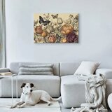  Slika - Colourful tulips on a cream background 120x80 | shoptok.hr