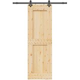  Klizna vrata NARVIK Prirodna i crna 70 x 210 cm (152,5 cm) | shoptok.hr