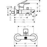 Hansgrohe 71740340 Talis E stenska armatura za kad | Shoptok.si